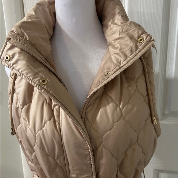 Kate Spade Bew York Spring Quilted Lin belted Vest S - Picture 3 of 9